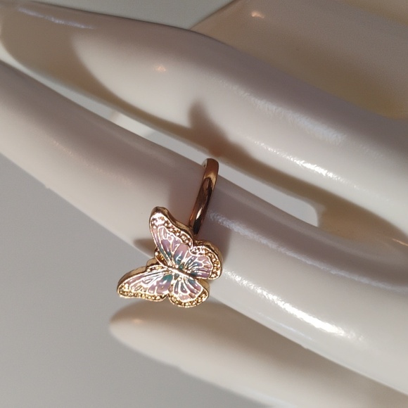 Cute Enamel Butterfly Ring Size 7 With Adorable Butterfly Brooch - Picture 4 of 6